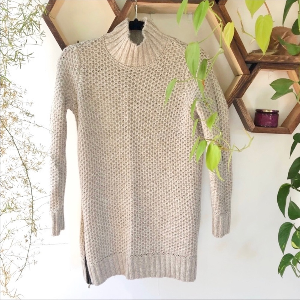Banana Republic Mock Neck Sweater w/Side Zip
